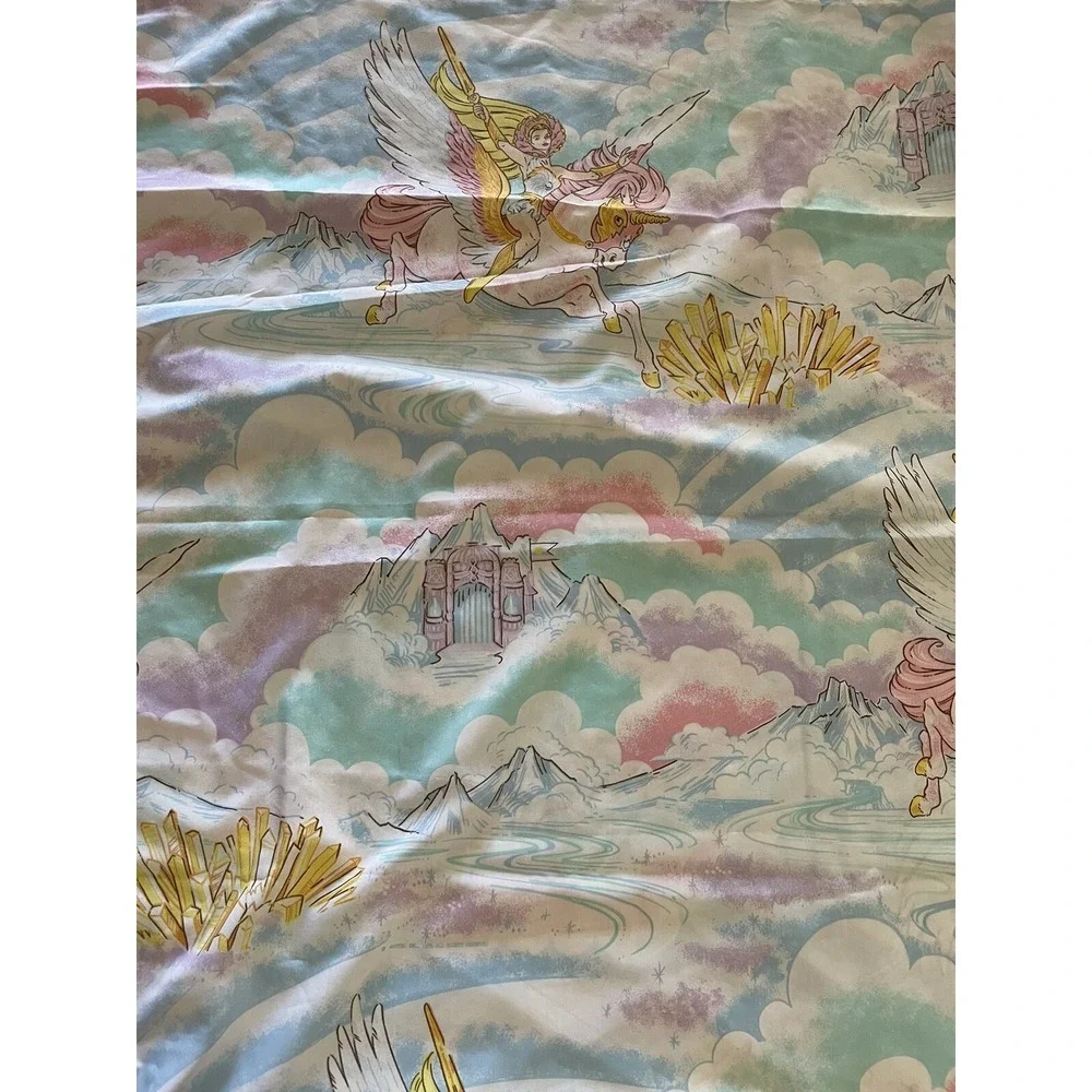 Vintage‎ She-Ra Twin Flat Bed Sheet  Princess of Power 1985 Mattel USA Rare HTF